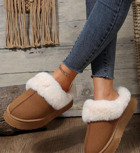 Women's Plush-lined Slip-on-Low-cut Comfortable Snow Boots