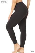 Load image into Gallery viewer, Plus Microfiber Wide Waist Leggings
