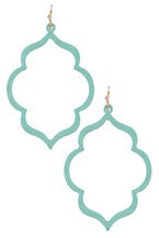 Load image into Gallery viewer, Moroccan PInk or Teal Drop Earrings
