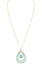 Load image into Gallery viewer, Faceted Bead/Glass Jewel Teardrop Necklace
