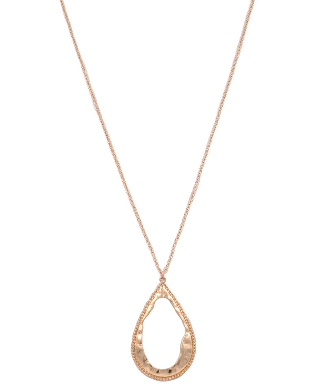 Gold Teardrop Cut Out Necklace
